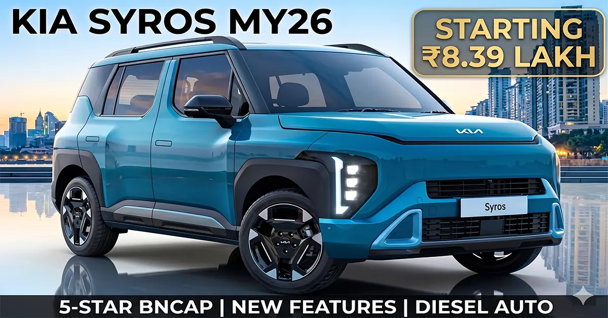 2026 Kia Syros MY26 price in India