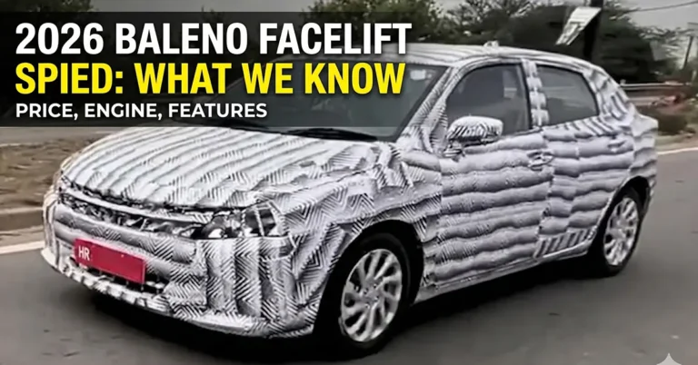2026 Maruti Suzuki Baleno facelift spied testing