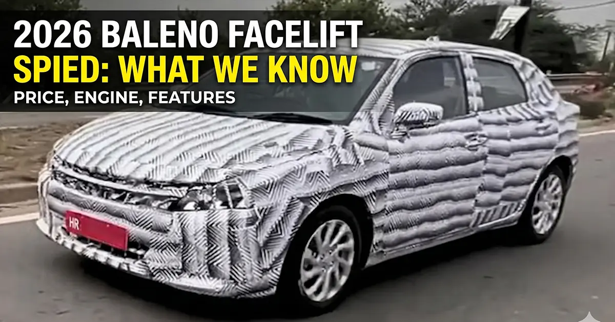 2026 Maruti Suzuki Baleno facelift spied testing