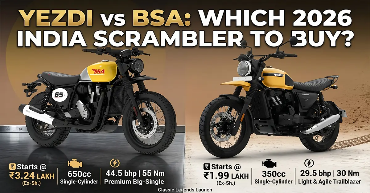 2026 Yezdi Scrambler 350 and BSA Scrambler 650 launch in India