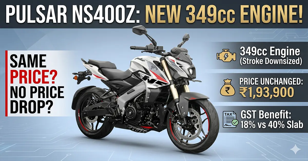Bajaj Pulsar NS400Z new 349cc engine