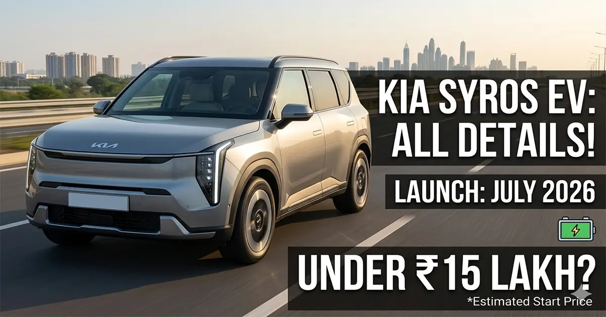 Kia Syros EV India launch date and expected price