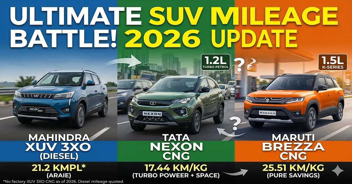 Mahindra XUV 3XO CNG vs Tata Nexon vs Maruti Brezza