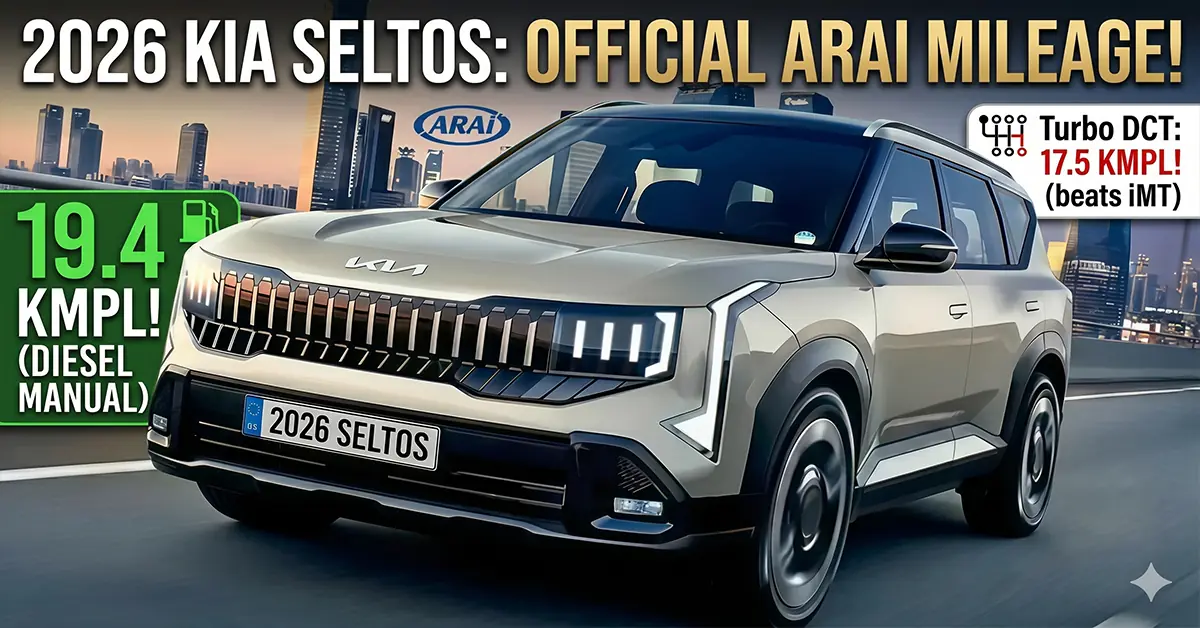 new Kia Seltos ARAI mileage figures