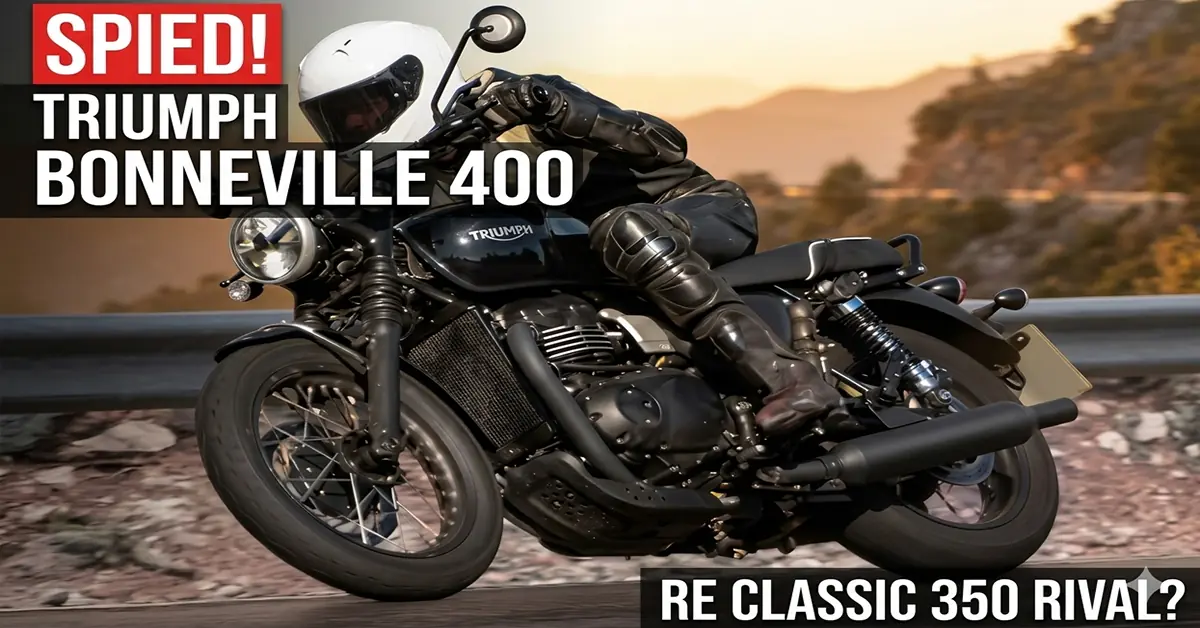 sportier Triumph Bonneville 400 spied testing