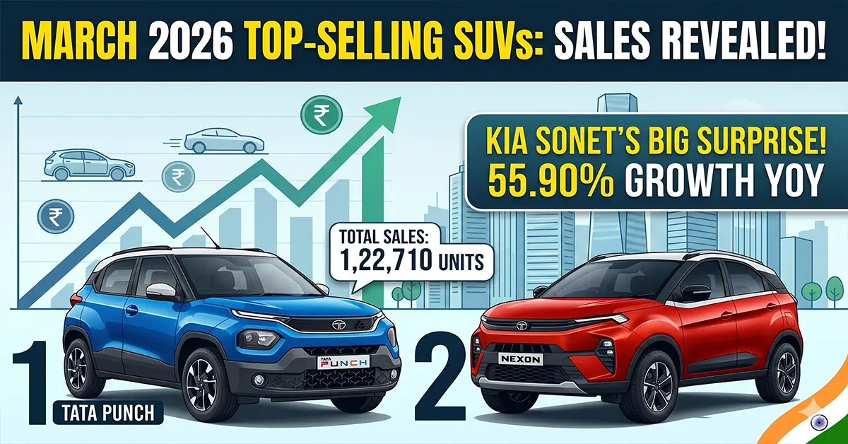 top selling sub-4m SUVs in March 2026