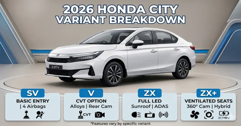 2026 Honda City Variant-Wise Features