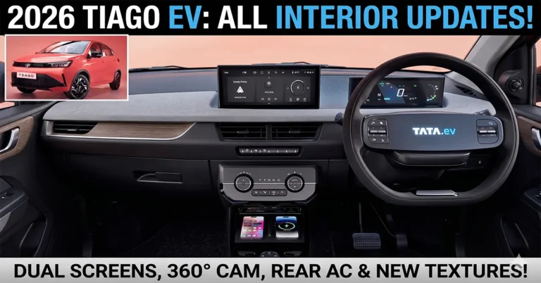 2026 Tata Tiago EV facelift interior updates