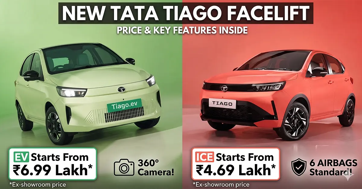 2026 Tata Tiago facelift price and features