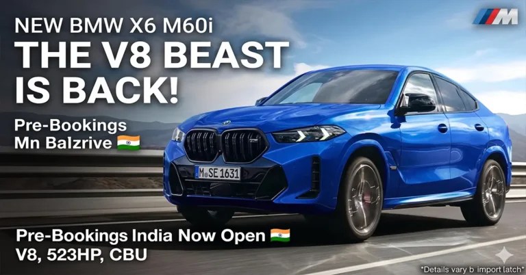 BMW X6 M60i xDrive pre-bookings India
