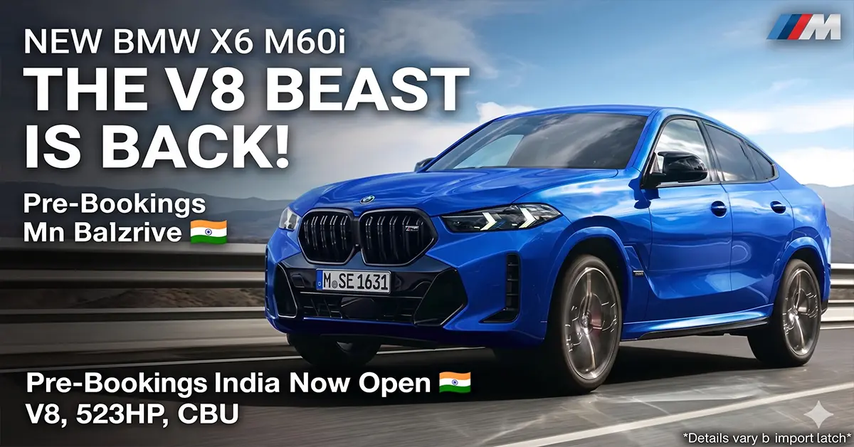 BMW X6 M60i xDrive pre-bookings India
