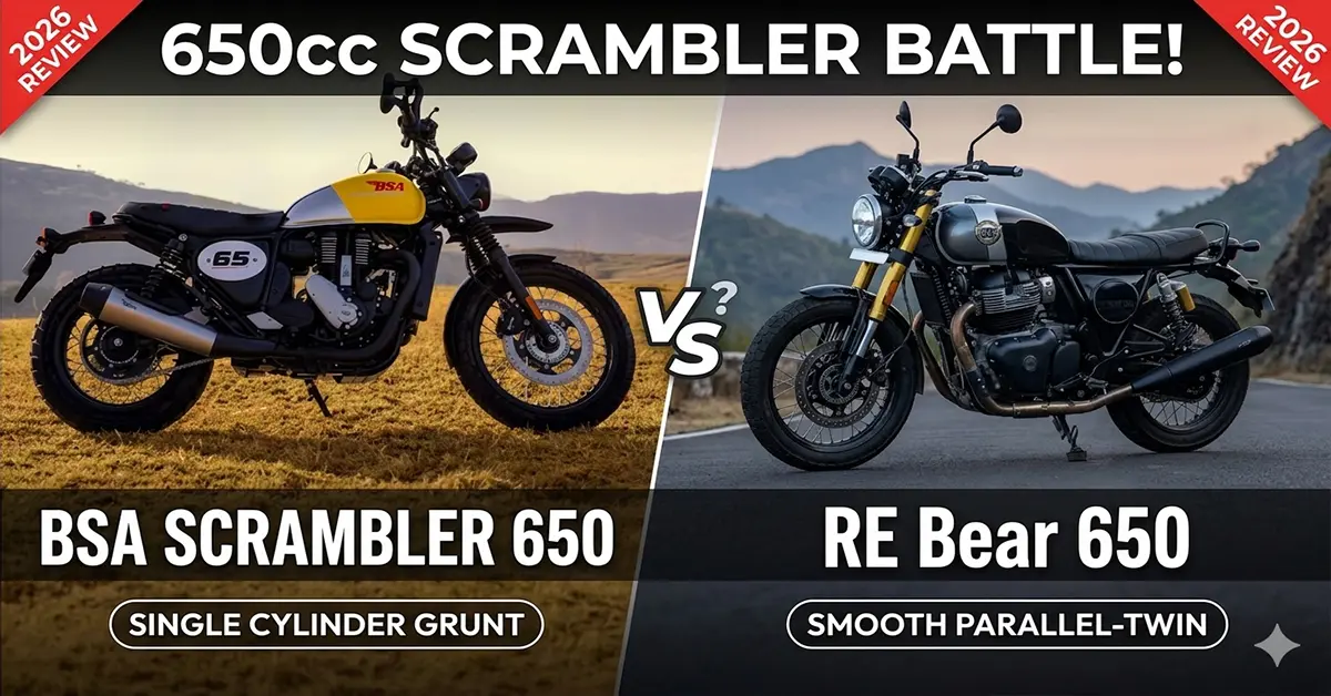 BSA Scrambler 650 vs Royal Enfield Bear 650 comparison