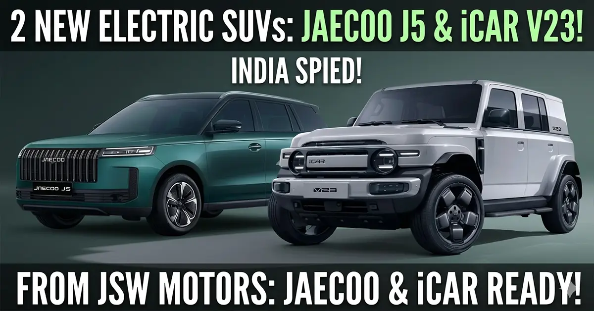 JSW Motors Jaecoo J5 and iCar V23