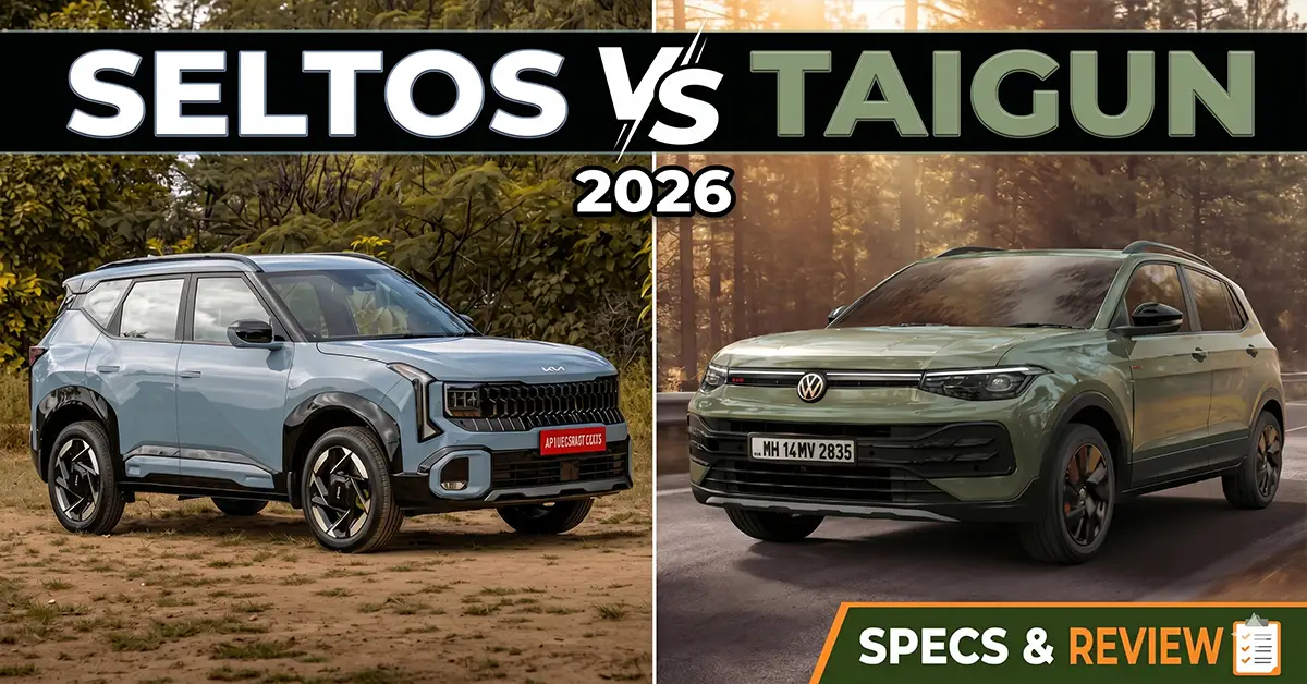 Kia Seltos vs Volkswagen Taigun 2026 comparison