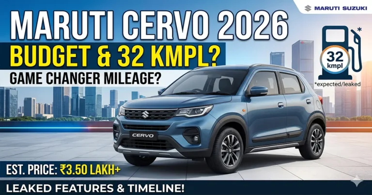 Maruti Cervo 2026 32 kmpl budget car