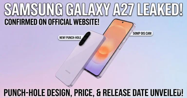Samsung Galaxy A27 spotted on official website
