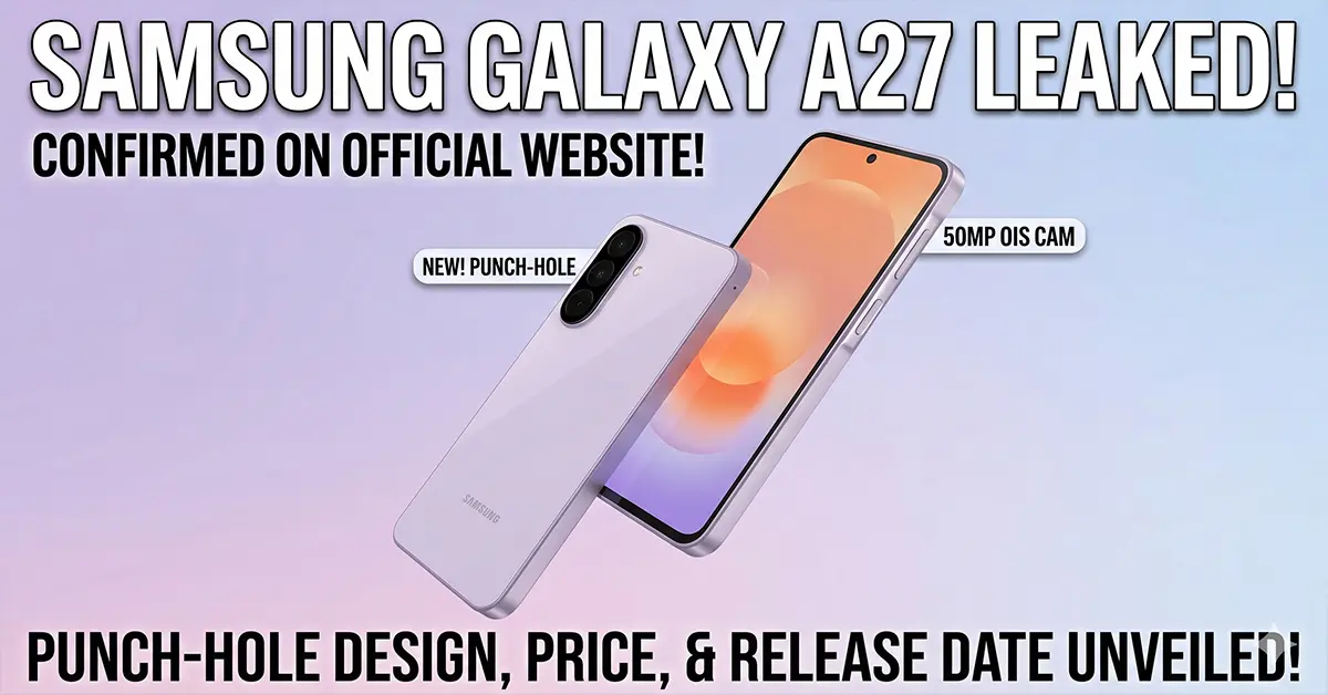 Samsung Galaxy A27 spotted on official website