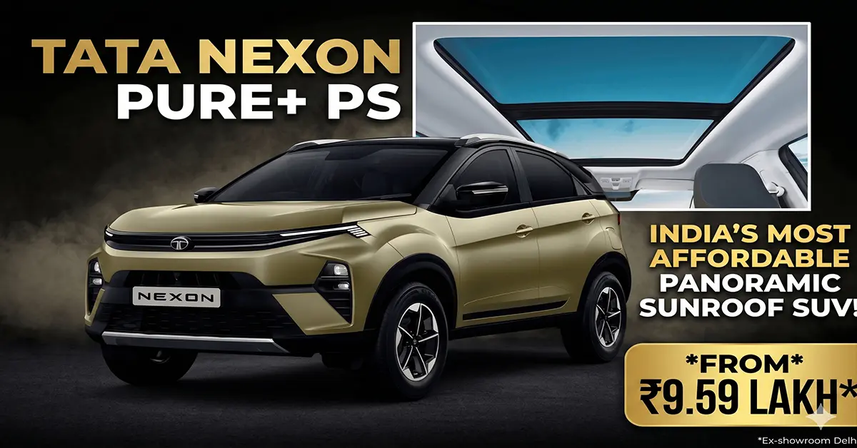 Tata Nexon Pure Plus PS panoramic sunroof