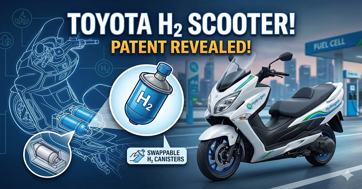 Toyota hydrogen fuel cell scooter patent