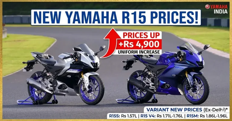 Yamaha R15 series price hike in India