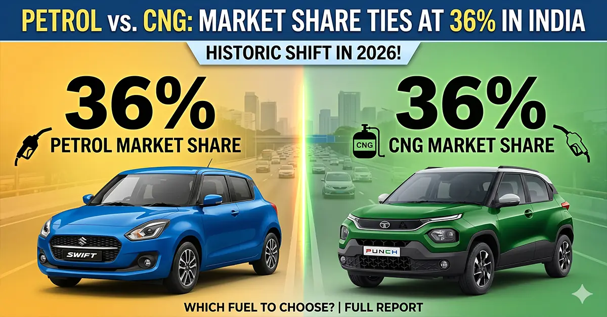 petrol vs cng market share in india