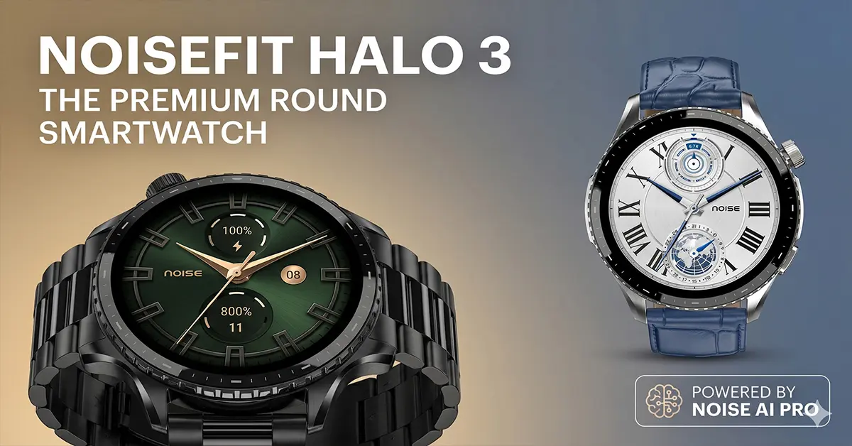 premium round dial smartwatch with Noise AI Pro
