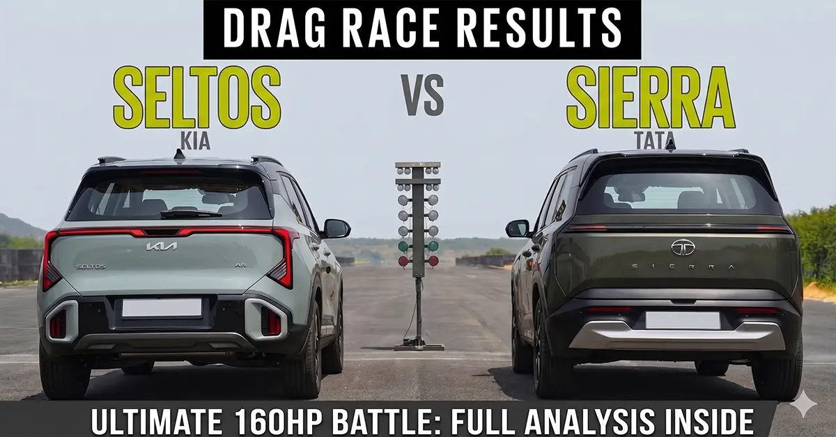 Kia Seltos vs Tata Sierra drag race