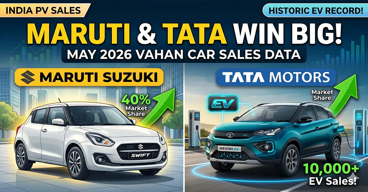 May 2026 VAHAN passenger vehicle sales data