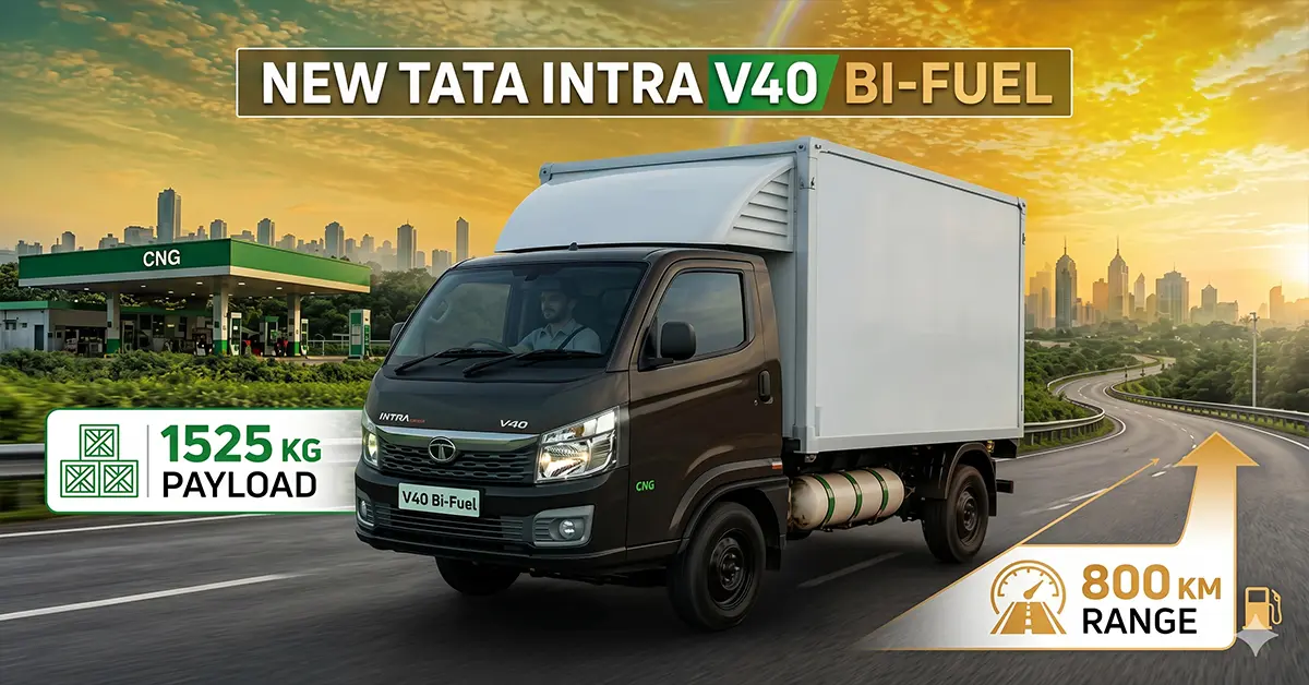 Tata Intra V40 bi-fuel pickup truck