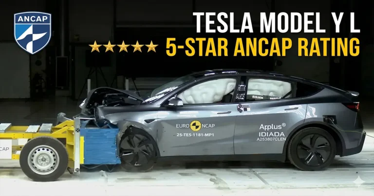Tesla Model Y L 5-star ANCAP safety rating