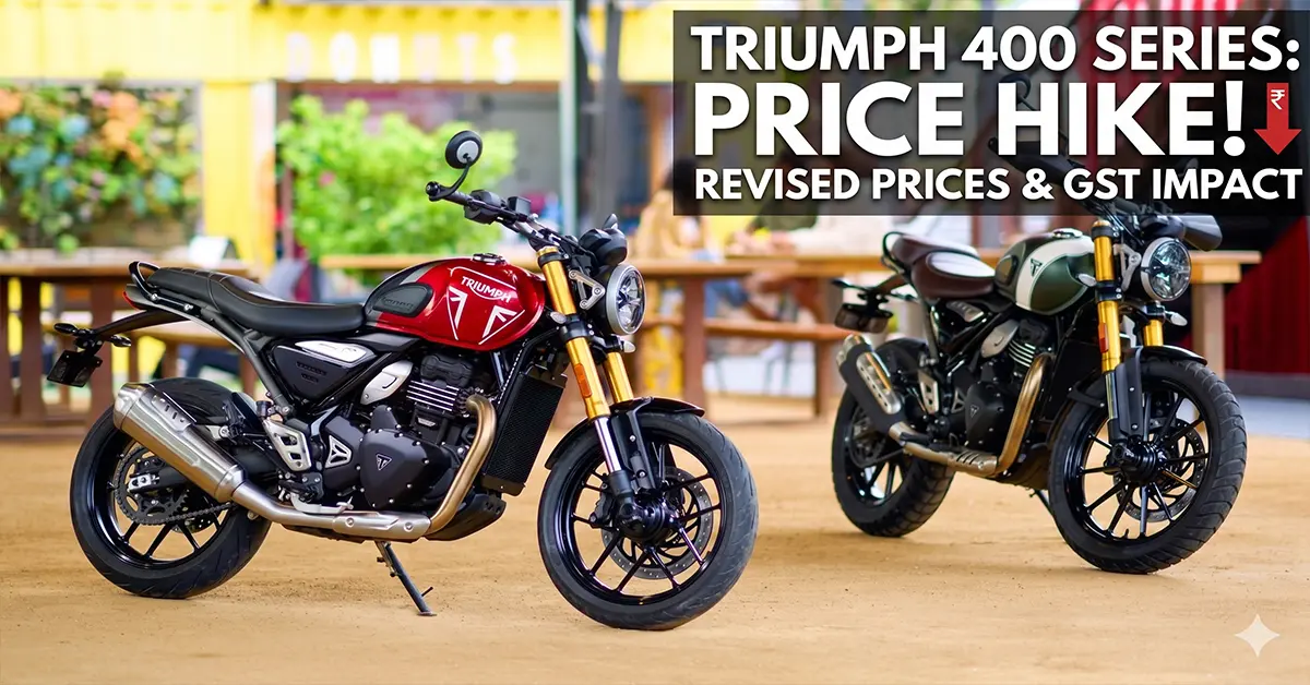Triumph 400 series price hike after GST adjustments