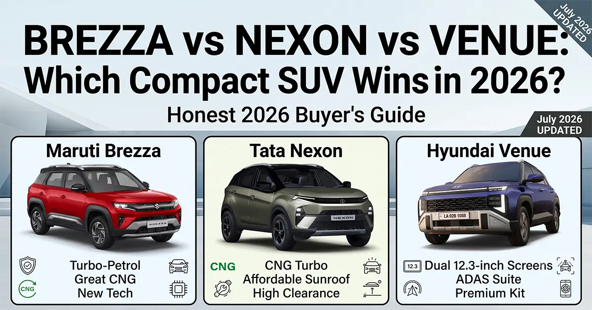 Maruti Brezza vs Tata Nexon vs Hyundai Venue